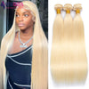 Blonde 613 Straight Human Hair Bundles Remy Hair Extensions For Women Honey Blonde Brazilian Hair Weaving 1 3 4 Bundle Deal