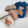 Autumn Winter Puppy Hoodie Clothing Cartoon Bear T Shirt Vest Cat Sweater with Pocket Big Dog Sport Shirt Pet Vest Pet Clothes