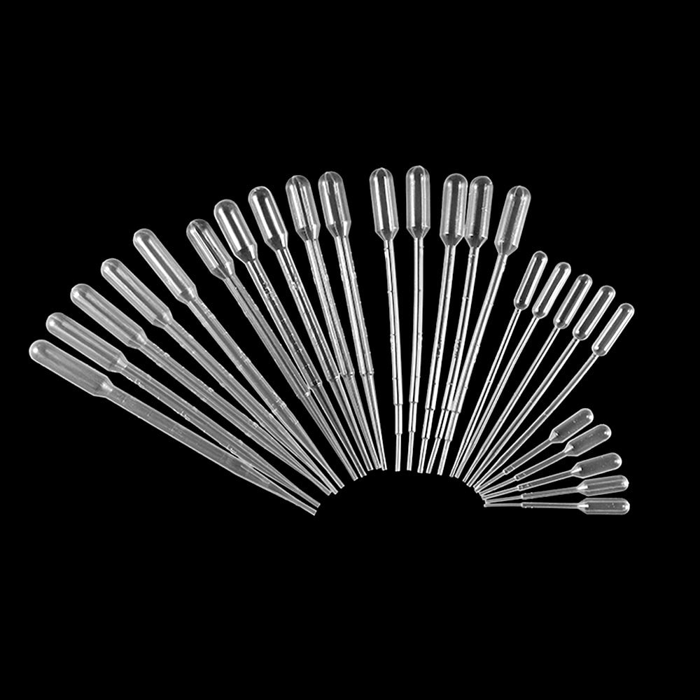 20-200Pcs Disposable Plastic Eye Dropper Transfer Graduated Pipettes for Jewelry Making Office Lab Experiment Supplies Silicone