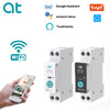 TUYA WIFI Smart Circuit Breaker With Metering 1P 63A Rail DIN for Smart Home wireless Remote Control Switch For App