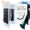 Quewel Flat Lashes Extension For Professionals Ellipse Flat Lash Split Tip Profession Soft Silk Quewel Flat Eyelash C/D Curl