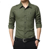 2023 Men's epaulette Shirt Fashion Full Sleeve epaulet Shirt Military Style 100% Cotton Army Green Shirts with epaulets