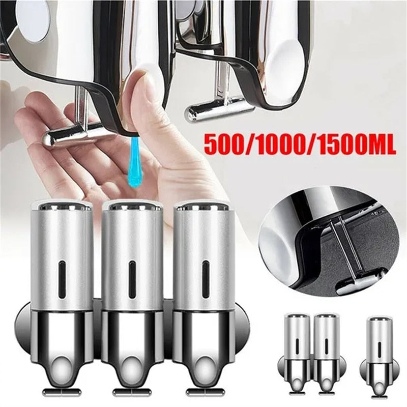 Bathroom Foam Soap Dispenser Hand Sanitizer Holder Wall Mount Soap Shampoo Head Shower Liquid Dispenser For Bathroom Accessories