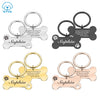 New Personalized Pet ID Tag Free Engraved Pet ID Name Keychain for Cat Puppy Dog Collar Tag Pendant Keyring Bone Pet Accessories