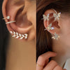 Trendy Bohemian No Piercing Crystal Rhinestone Ear Cuff Earrings for Women Wrap Stud Clip Earrings Girl Earrings Jewelry Bijoux