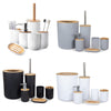 Bathroom Accessories Set Soap Dispenser Bottle Dish Washroom Toothbrush Holder Cup Suit Lotion Rack Toilet Brush Garbage Can