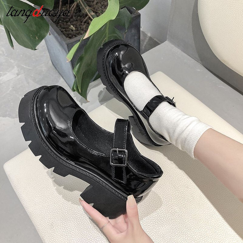 Shoes Women heels mary janes platform Lolita shoes on heels Pumps Women&#39;s Japanese Style Vintage Girls High Heel shoes for women