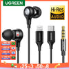 UGREEN Wired Earphone With Microphone In Ear 3.5mm Noise Cancelling USB Type C Lightning Earphones For iPhone Xiaomi Headphones