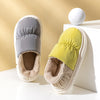 Comwarm Winter Toast Women Slippers Warm Plush Cotton Slippers Indoor Home Non-Slip Thick Sole Furry Shoes For Couples