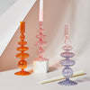 Candlesticks Holders Retro  Glass Classic Craft Candlesticks Holders for  Wedding Decorations Glass Candle Holder