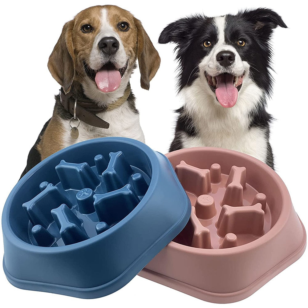 Bol pour chien de compagnie Bol à alimentation lente pour chien Chiot Chat Bol à manger lent Bol à nourriture anti-avalement Assiette à nourriture pour chien Bol à nourriture pour chat Fournitures pour animaux de compagnie