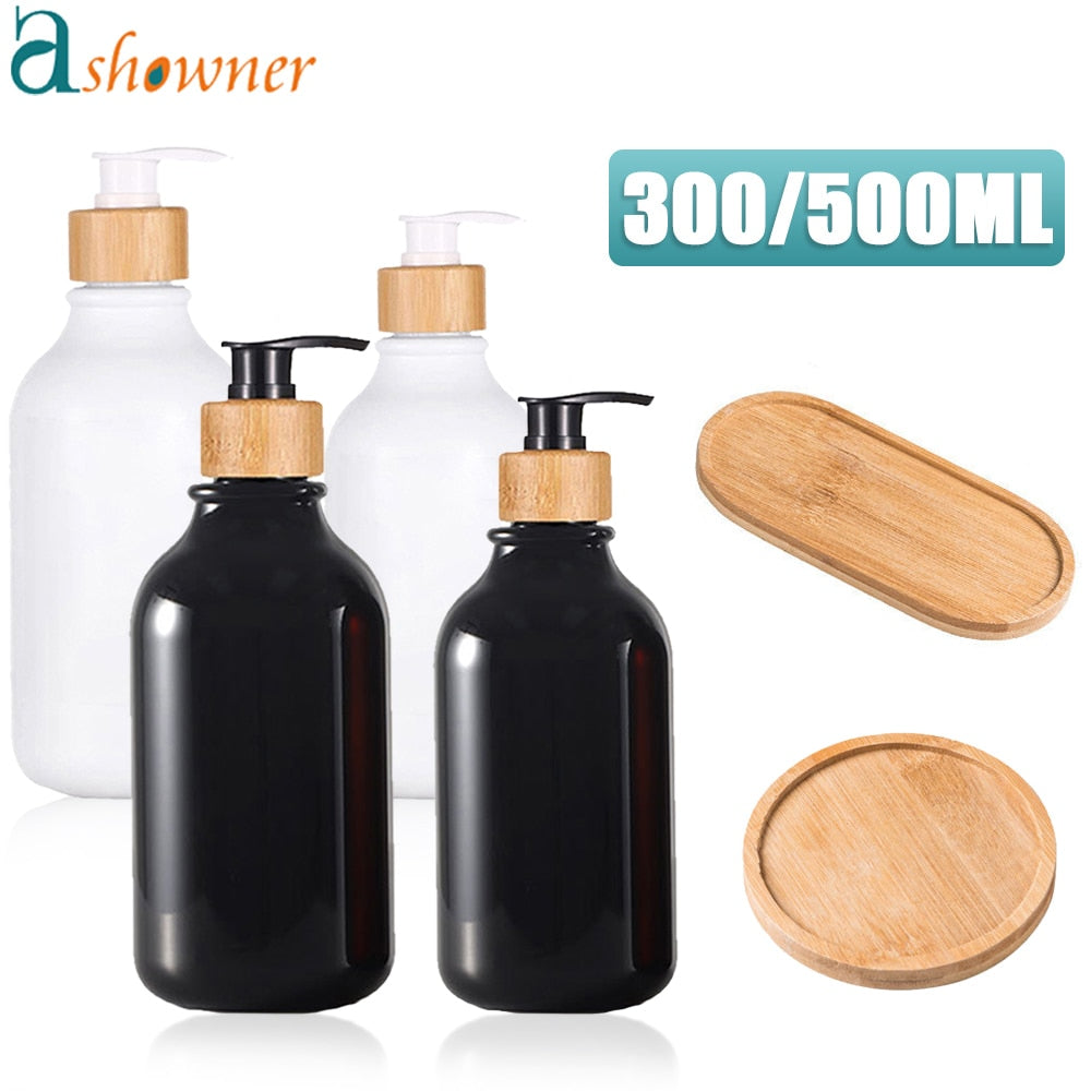 500ml Soap Dispenser Frosted Refillable Shampoo Pump Bottle Soap Lotion Container Soap Pump Can Handwashing Bathroom Accessories