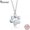 Bamoer HOT SALE Gold Silver Cat Paw Necklace Dog Footprint Pendant Chain for Women Gift Cute Animal Jewelry SCN275