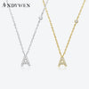 ANDYWEN 925 Sterling Silver Gold Small 26 Letters A- Z Zircon CZ Pendant Monogram Necklace Me 2020 Initial Alphabet M A Jewelry